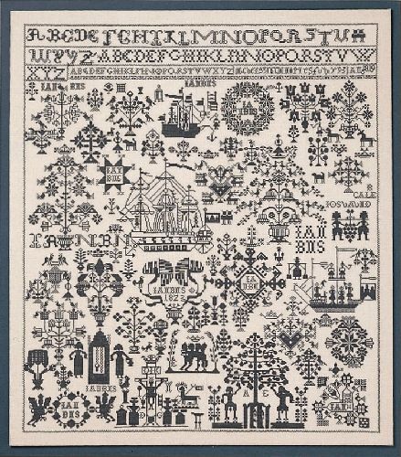 Permin HH21249 Borduurpakket merklap Merklap 65x72 cm - STUK