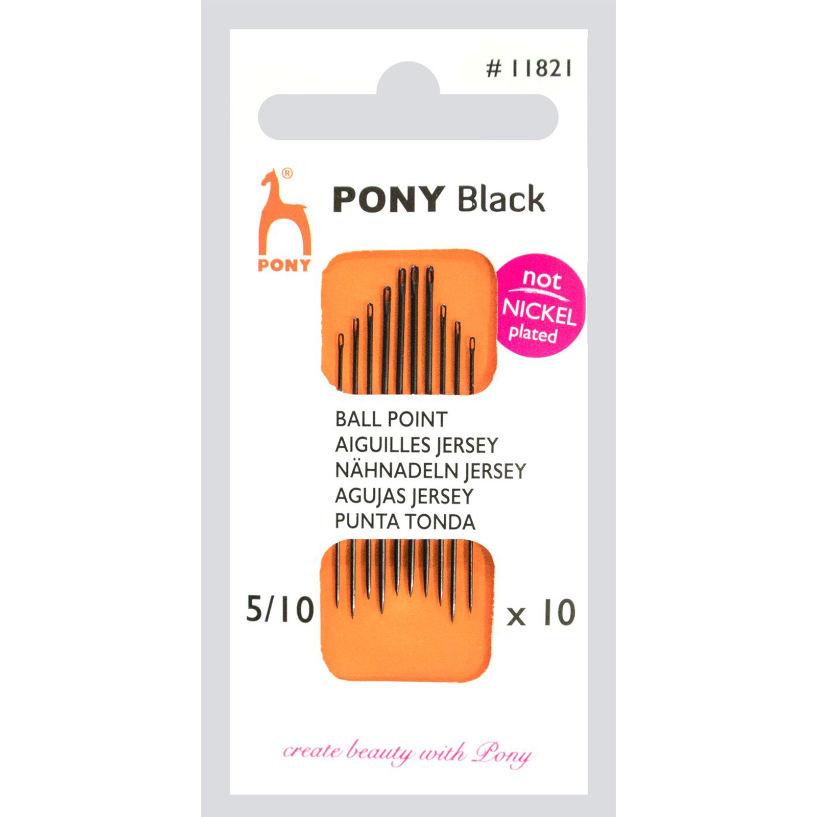 Pony 11821 Black Ballpoint jersey naainaalden 5-10 - Kaart