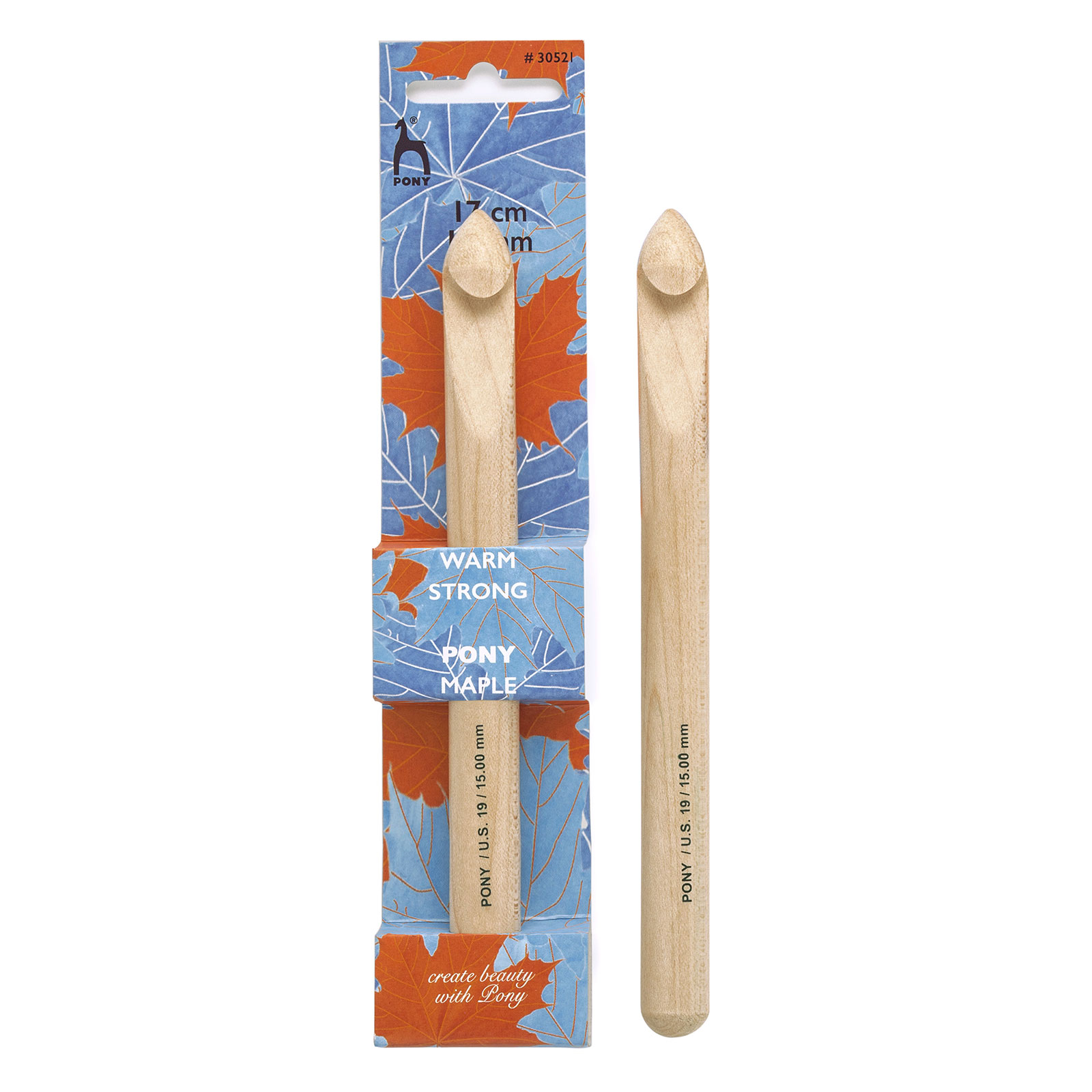 Pony 30521 Maple houten haaknaald 15 cm 17cm 15 mm - Kaart