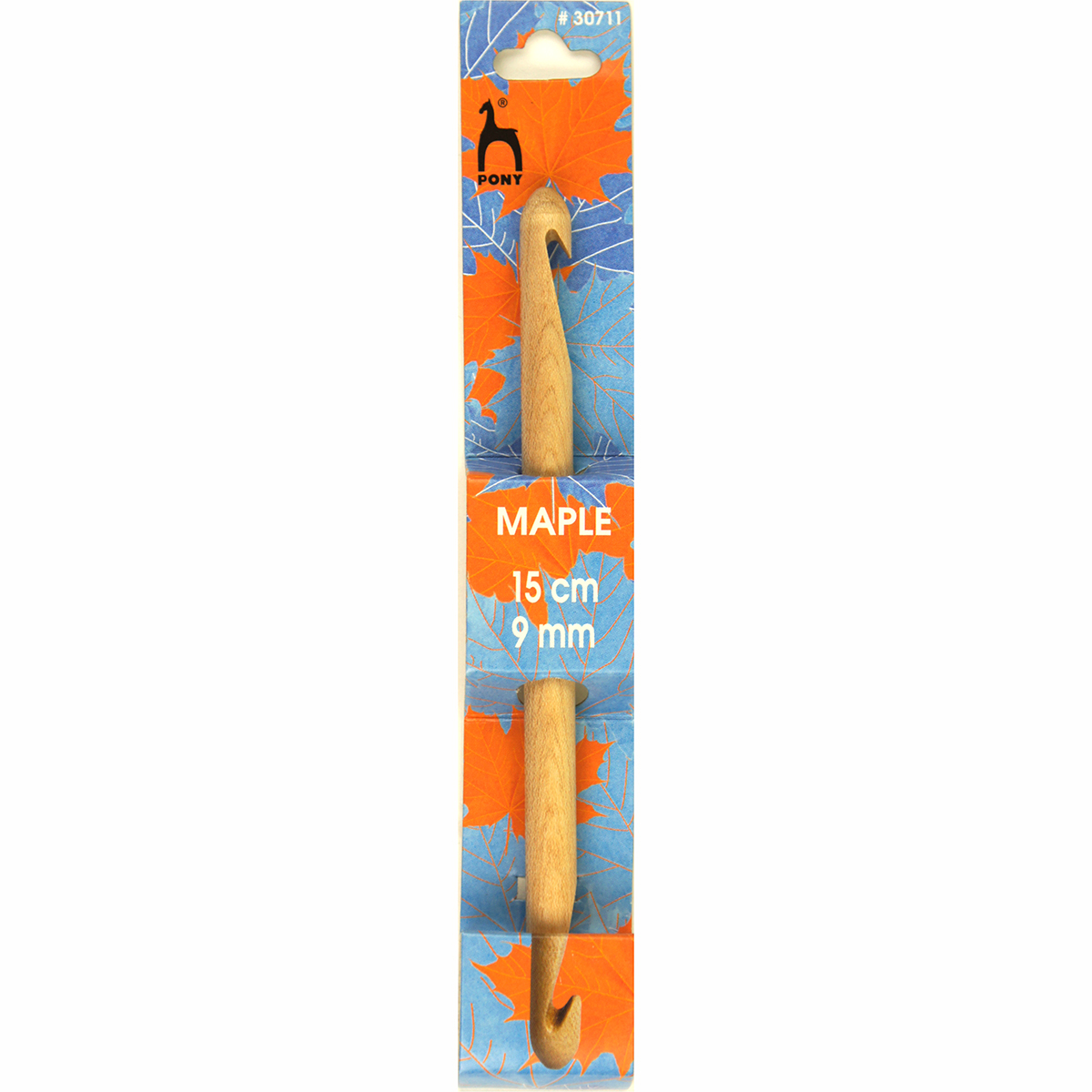 Pony 30711 Maple houten Tunische dubbelzijdige haaknaald 15 cm 9,0 mm los - Kaart