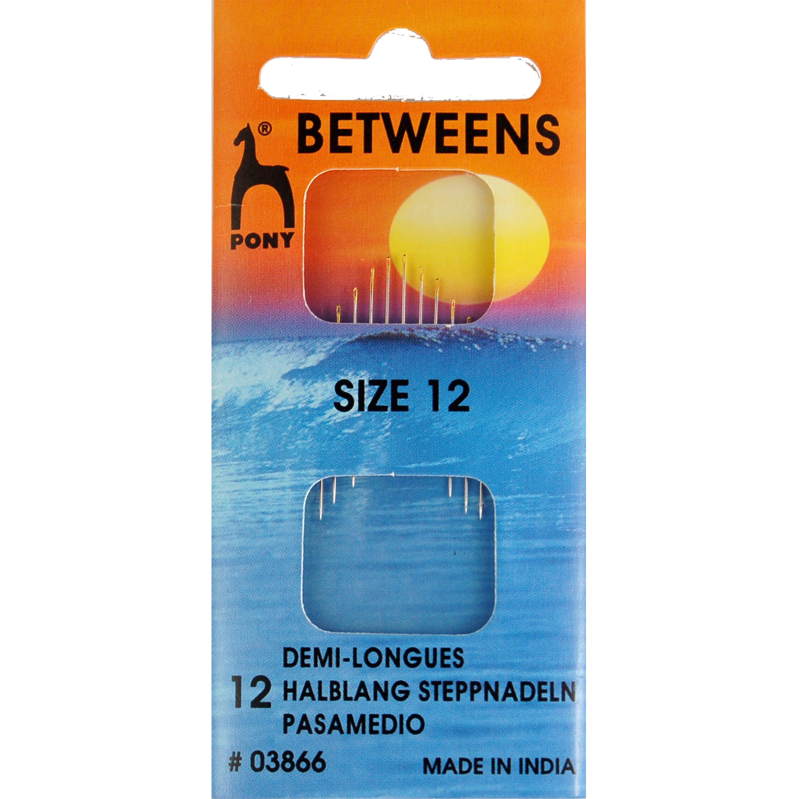 Pony 03866 Betweens quiltnaalden nr. 12 - Kaart