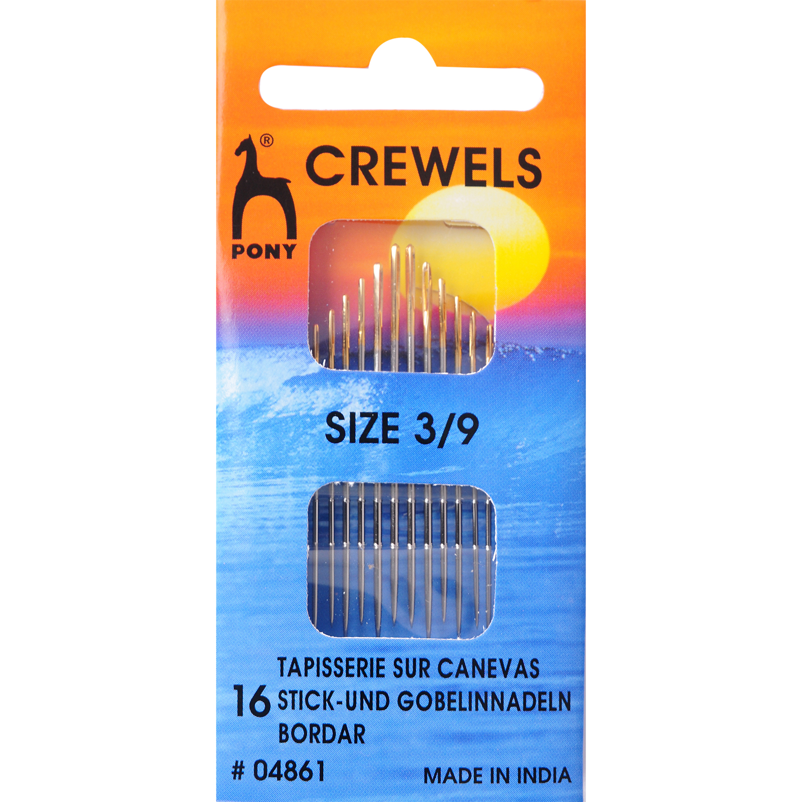 Pony 04861 Crewels Borduurnaalden voor canvas 3/9 - Kaart