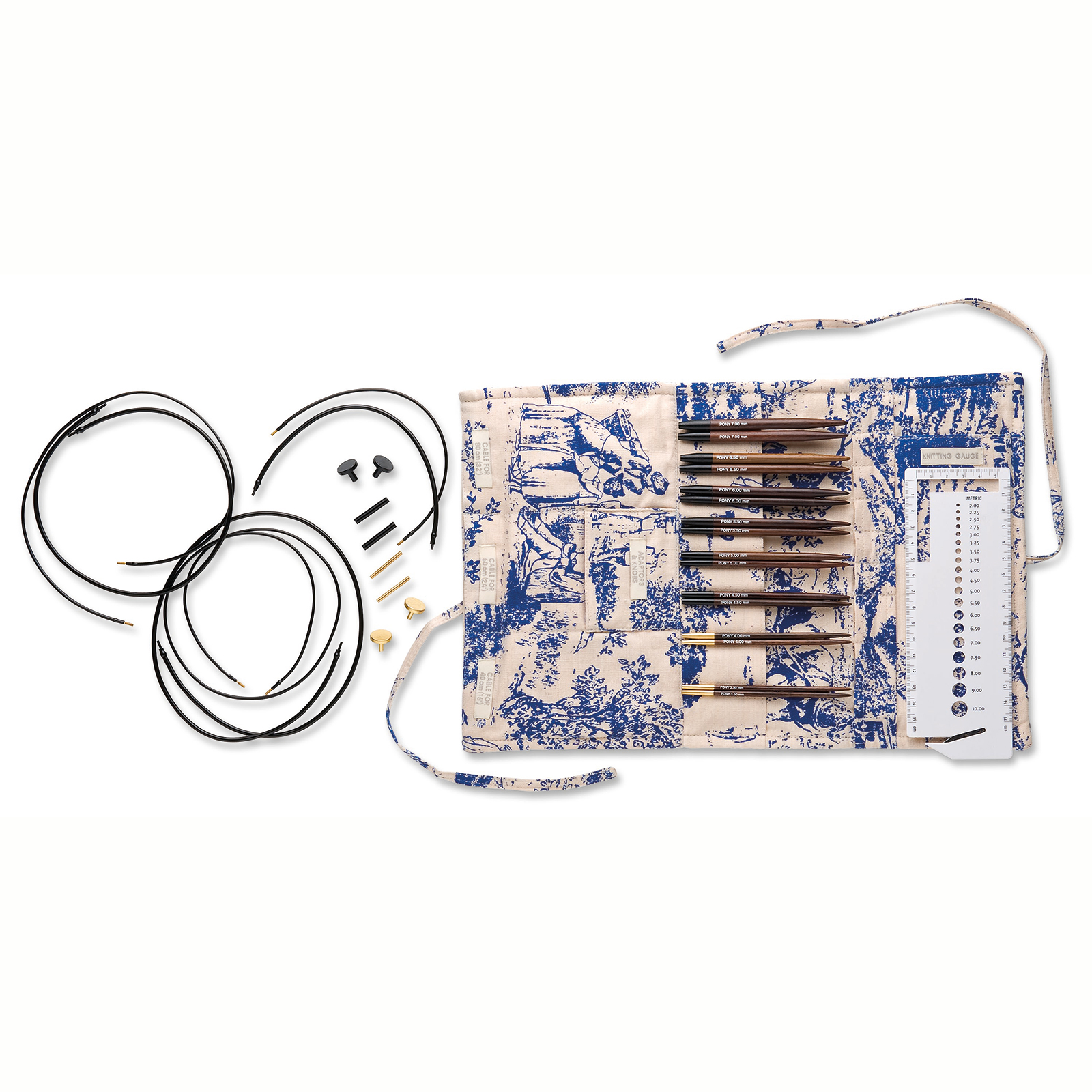 Pony 57701 Rosewood verwisselbare breinaaldenset 3,5 mm t/m 7 mm - 8 maten - SET