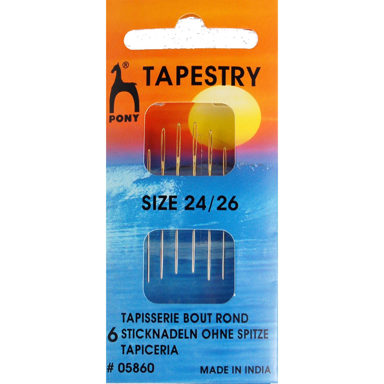 Pony 05860 Tapestry borduurnaalden met ronde punt 24/26 - Kaart