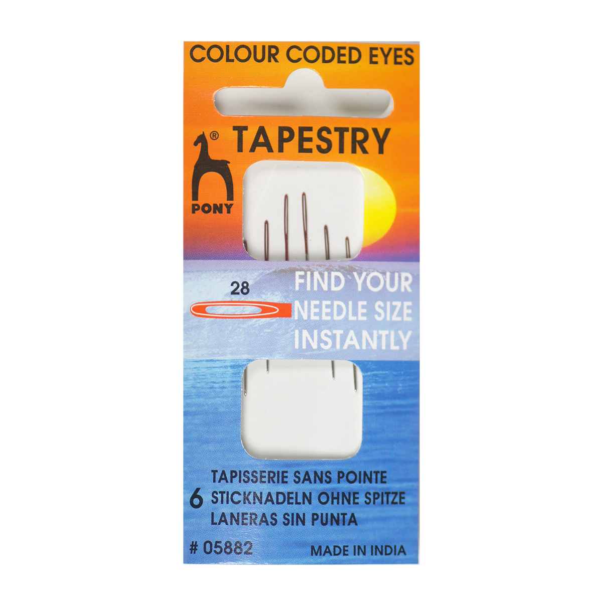 Pony 05882 Tapestry colour borduurnaalden met ronde punt  28 - Kaart