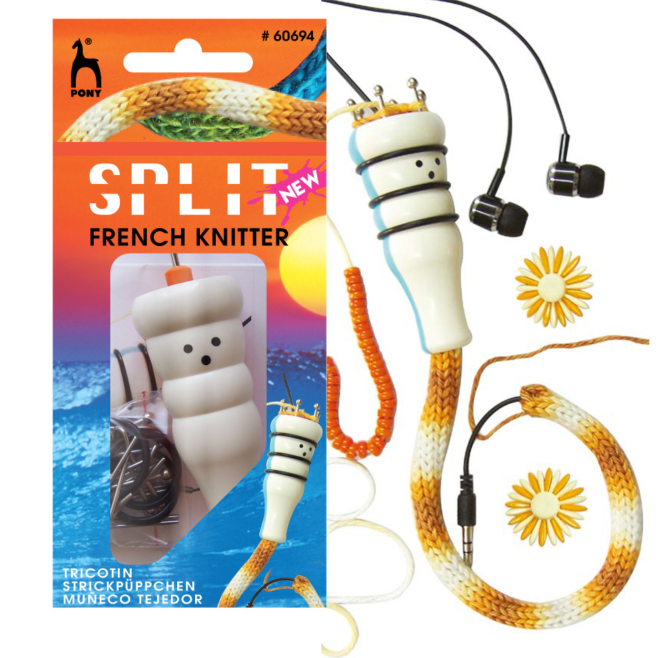 Pony 60694 Split French Knitter , uitklapbaar punnikpopje - Kaart