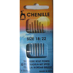 Pony 06856 Chenille borduurnaalden met punt 18/22 - Kaart