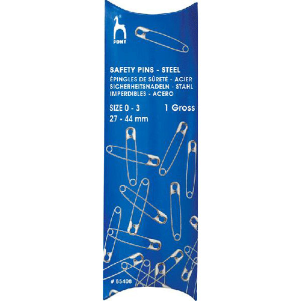 Pony 85408 Veiligheidsspelden 27 - 44 mm zilver - 1 gros - Kaart