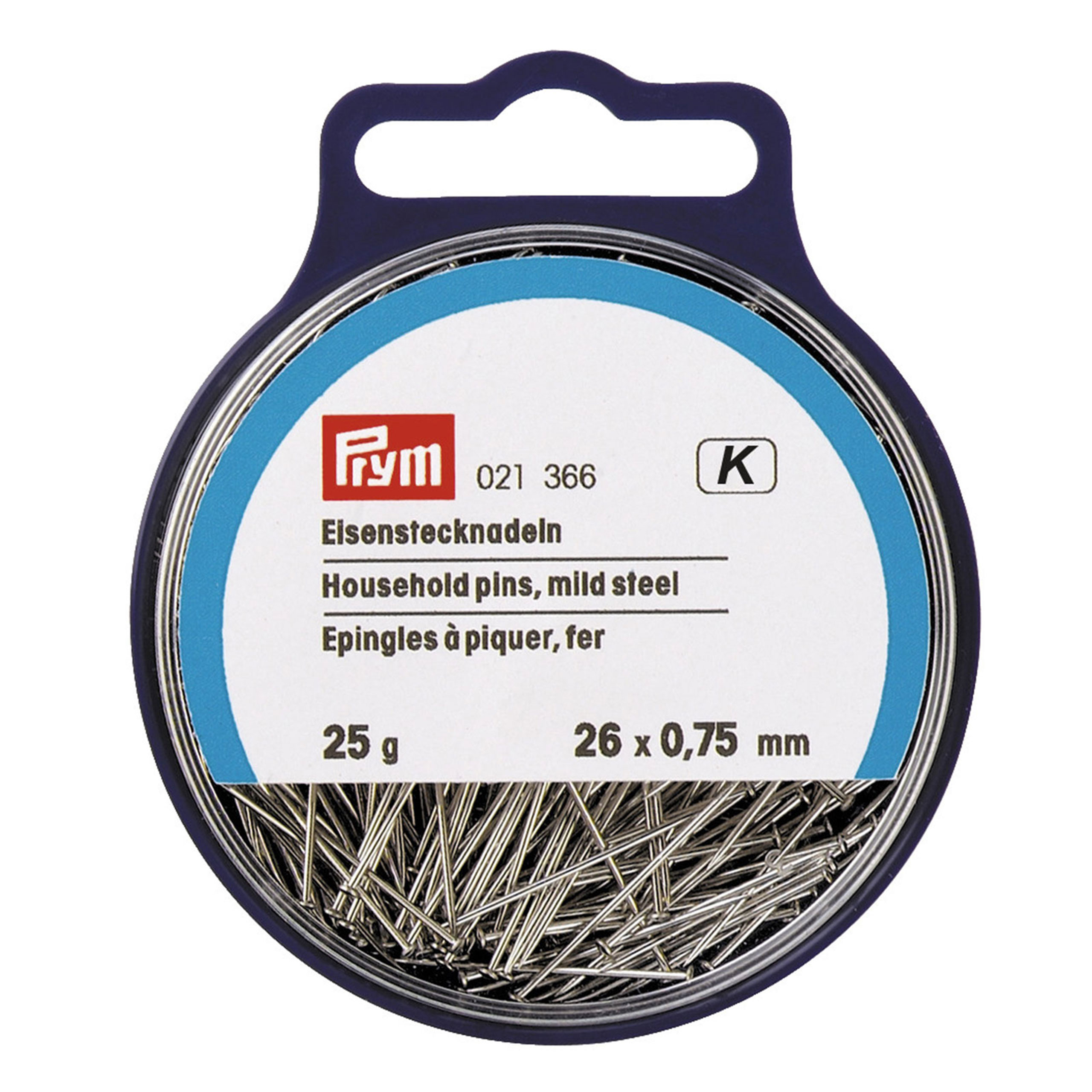 Prym 021366 Spelden ijzer 0,75 x 26 mm zilverkleurig - STUK