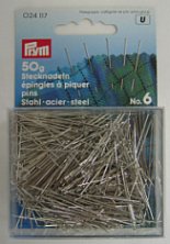 Prym 024117 Spelden staal gehard No. 6 EF 0,60 x 30 mm zilverkleurig - Kaart