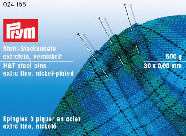 Prym 024158 Spelden staal gehard No. 6 EF 0,60 x 30 mm zilverkleurig - STUK