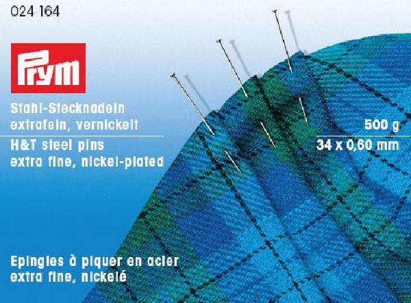 Prym 024164 Spelden staal gehard No. 8 EF 0,60 x 34 mm zilverkleurig - STUK