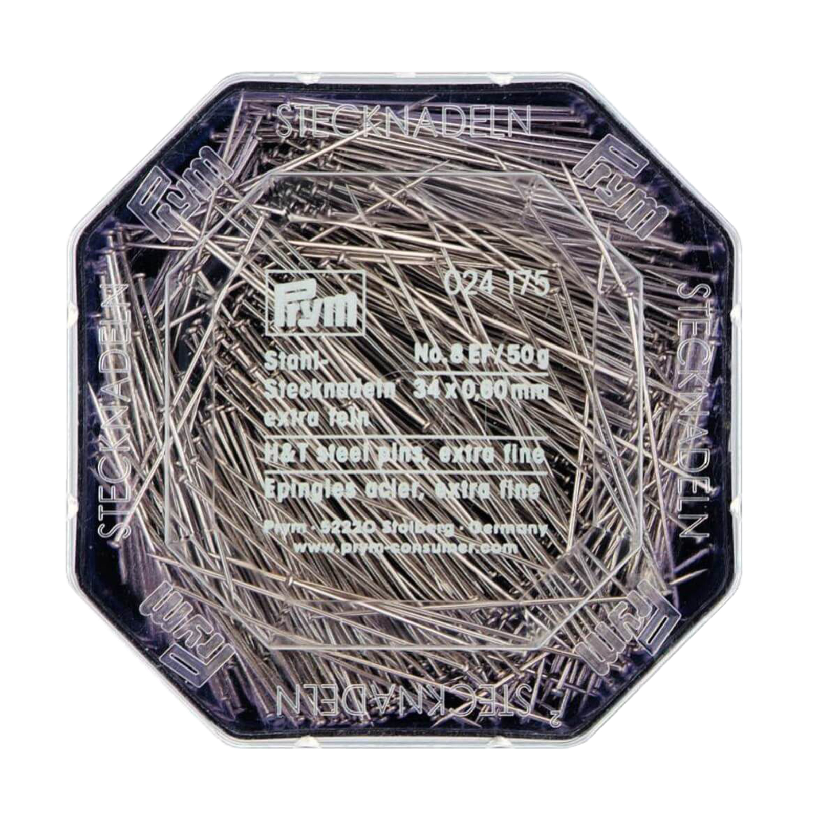 Prym 024175 Spelden staal gehard No. 8 EF 0,60 x 34 mm zilverkleurig - STUK