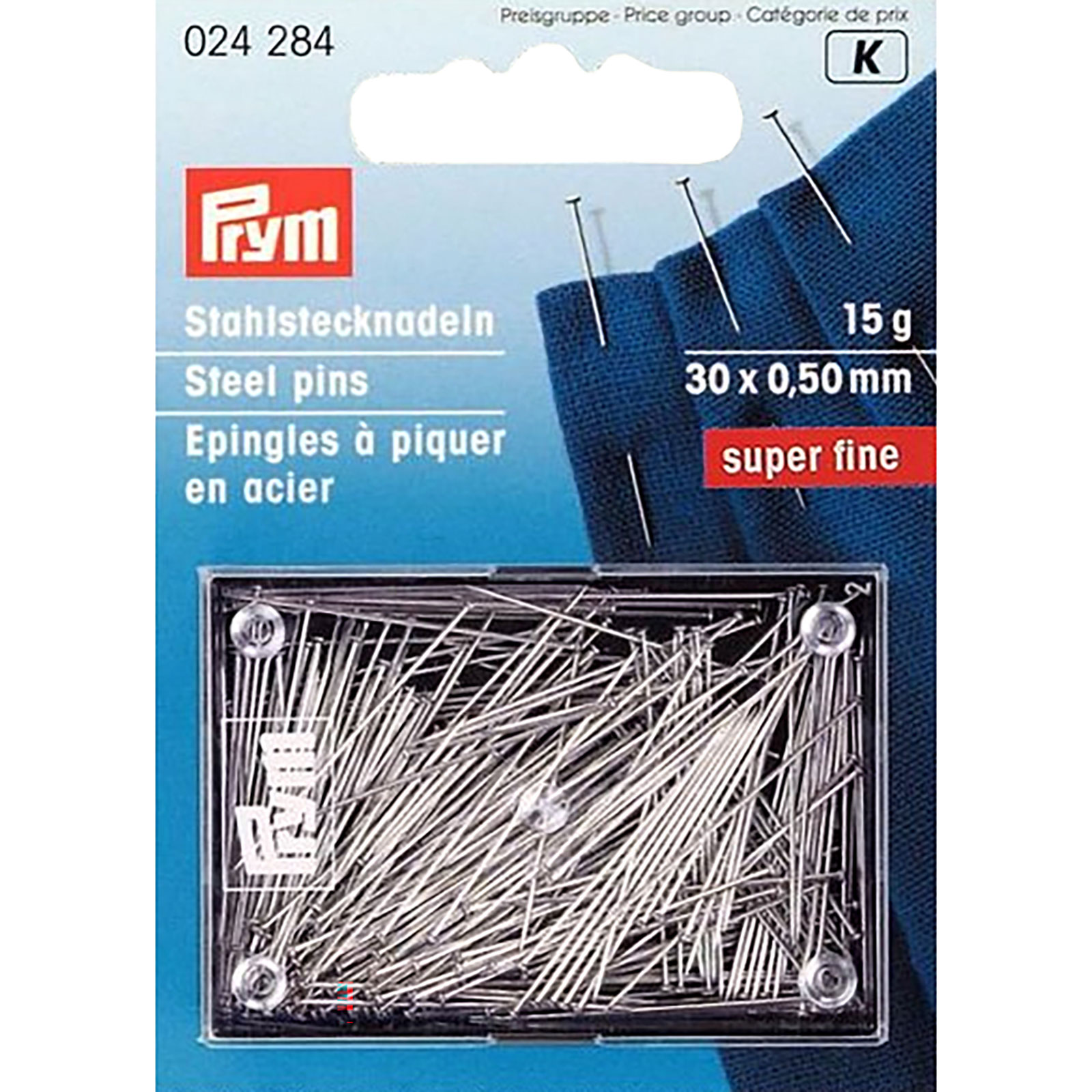 Prym 024284 Spelden staal gehard No. 6 SF 0,50 x 30 mm zilverkleurig - Kaart