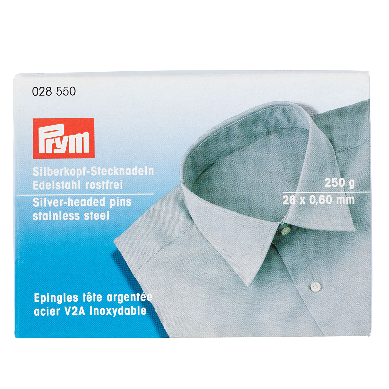 Prym 028550 Zilverkopspelden edelstaal 0,60 x 26 mm zilverkleurig - STUK