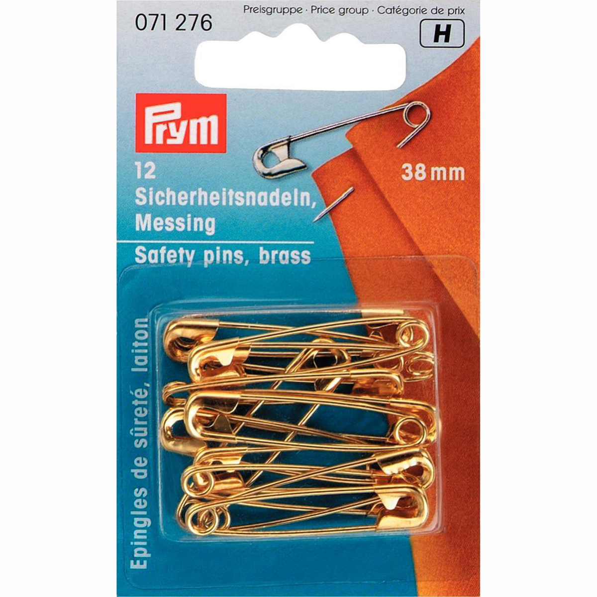 Prym 071276 Veiligheidsspelden MS No. 2 zilver kleurig 38 mm - Kaart
