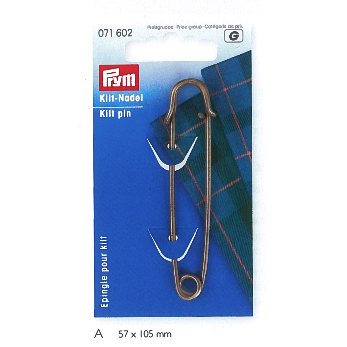 Prym 071602 Kiltspeld MS 76 mm oudmessing - Kaart