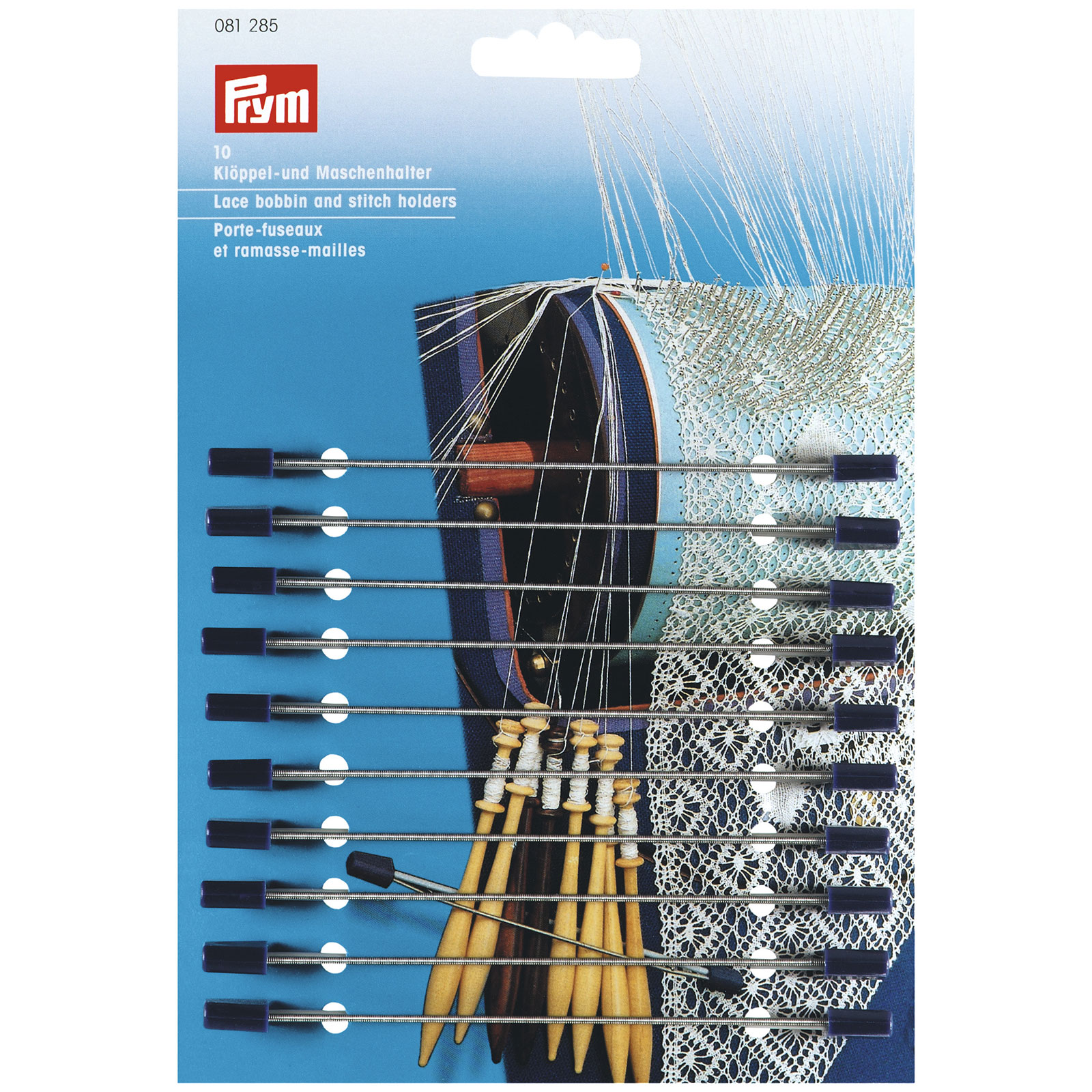 Prym 081285 Kantklos- en stekenhouders 13 cm donkerpaars - Kaart