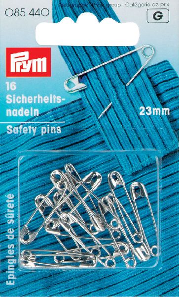Prym 085440 Veiligheidsspelden staal No. 2/0 zilverkleurig 23 mm - Kaart