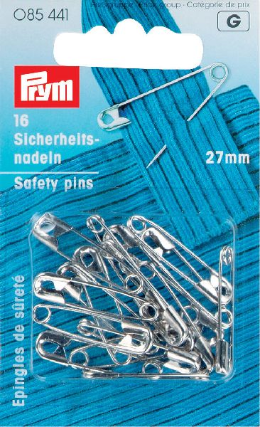 Prym 085441 Veiligheidsspelden staal No. 0 zilverkleurig 27 mm - Kaart