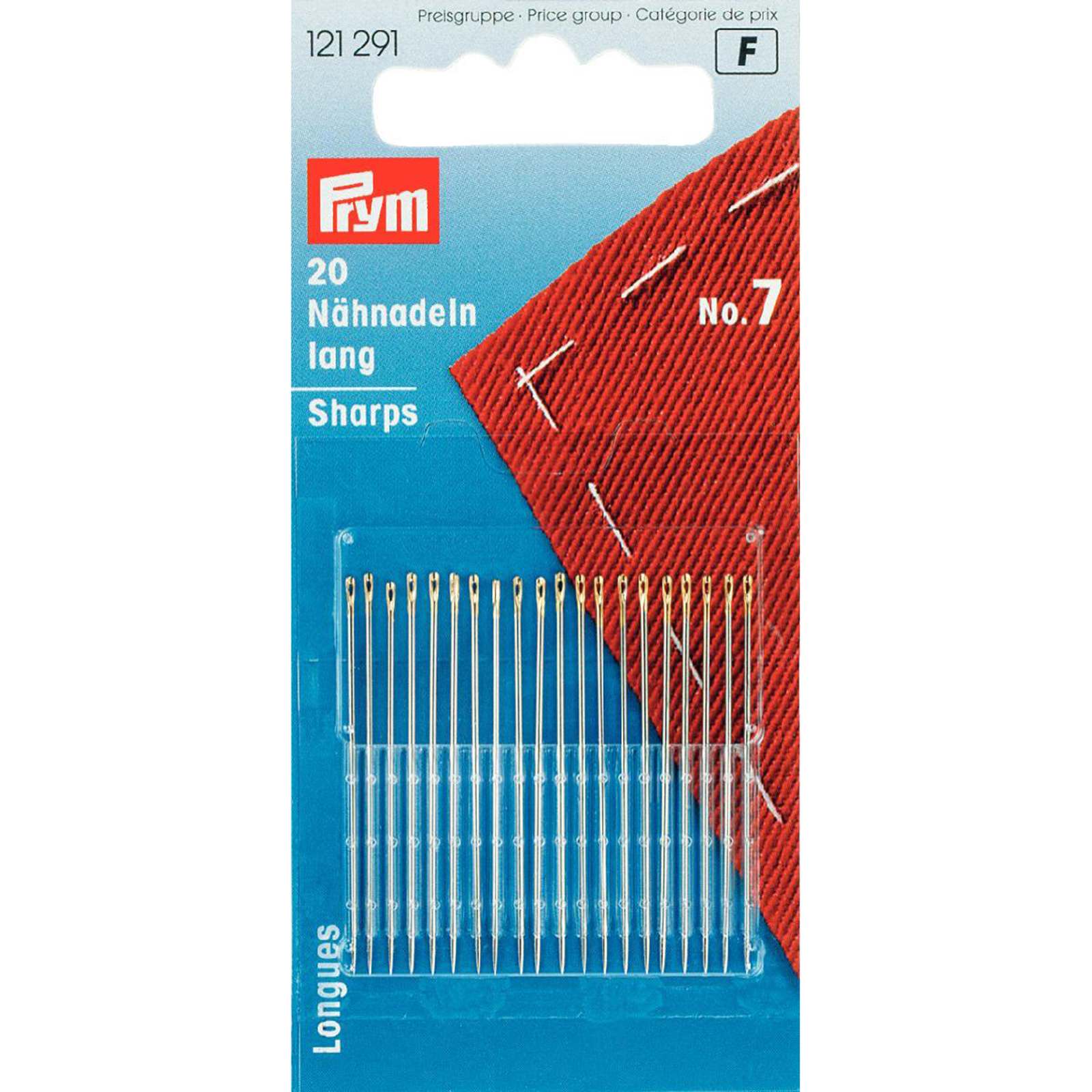 Prym 121291 Naainaalden lang staal No. 7 zilverkleurig 0,70 x 38 mm - Kaart