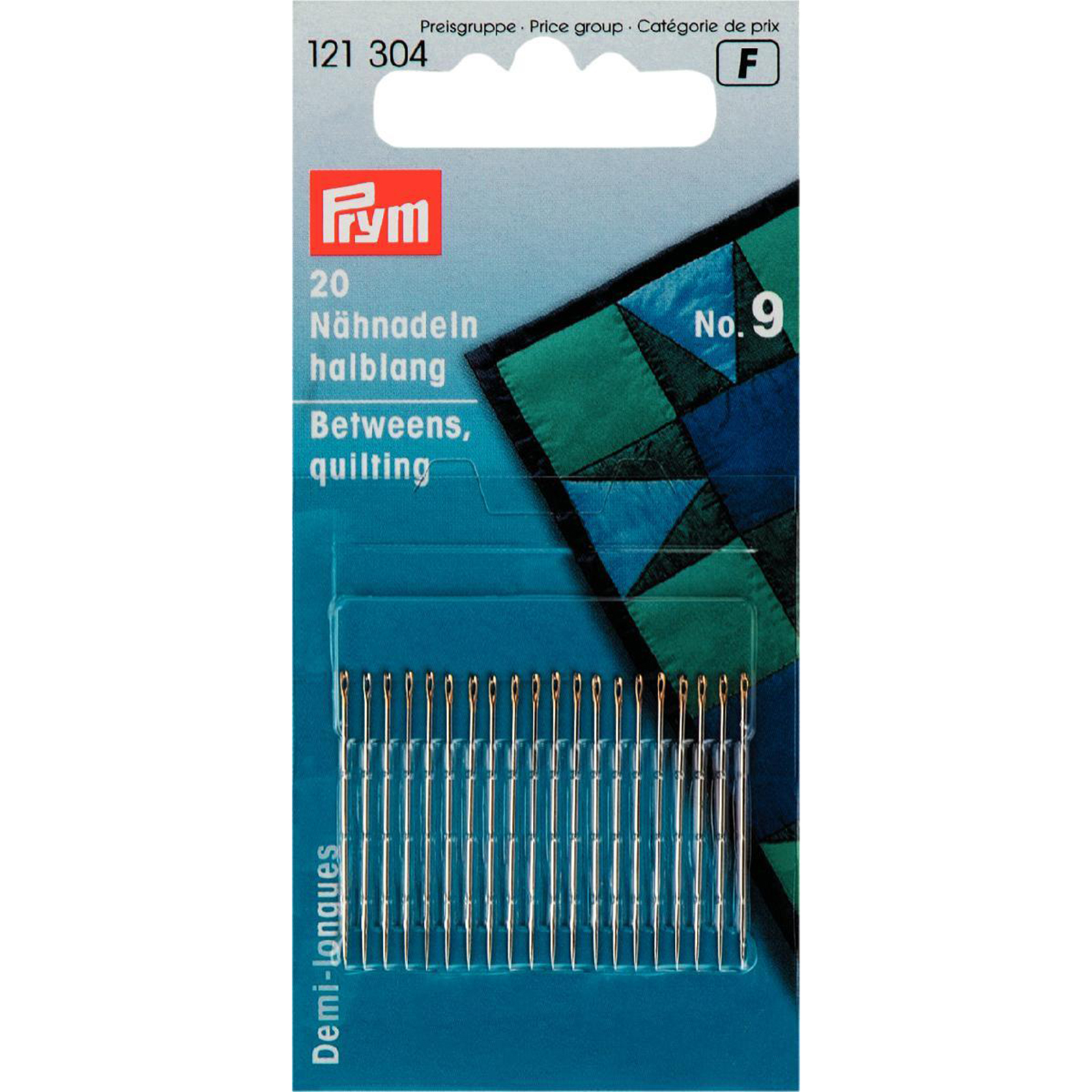 Prym 121304 Naainaalden halflang staal No. 9 zilverkleurig 0,60x28mm - Kaart