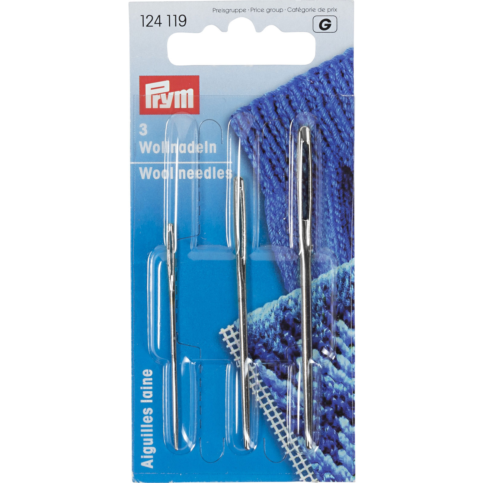 Prym 124119 Wol- en smyrnanaald staal No.1,3,5 zilverkleurig - Kaart