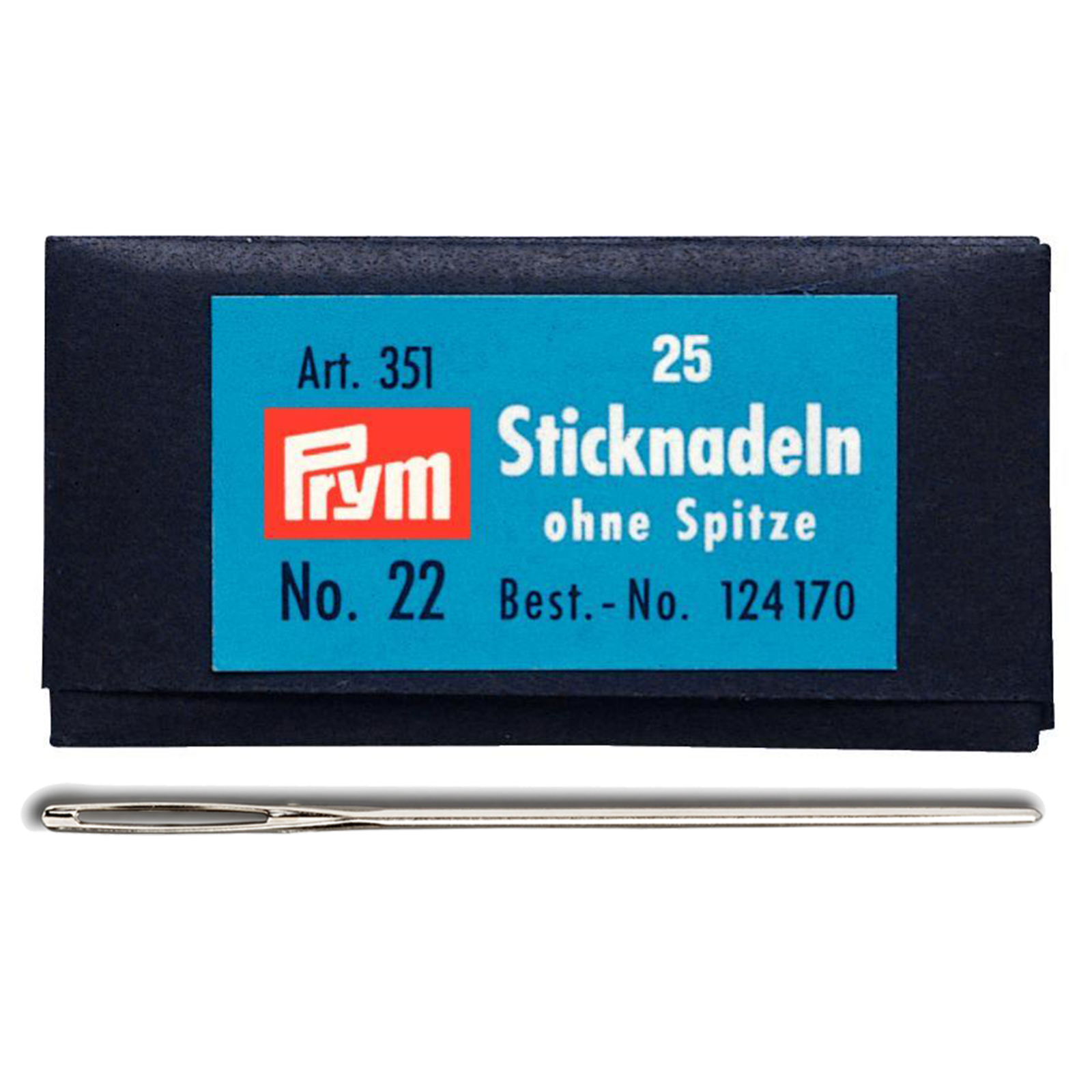Prym 124170 Borduurnaalden zonder punt staal No.22 zilverkleurig 0,90x40mm - Brief