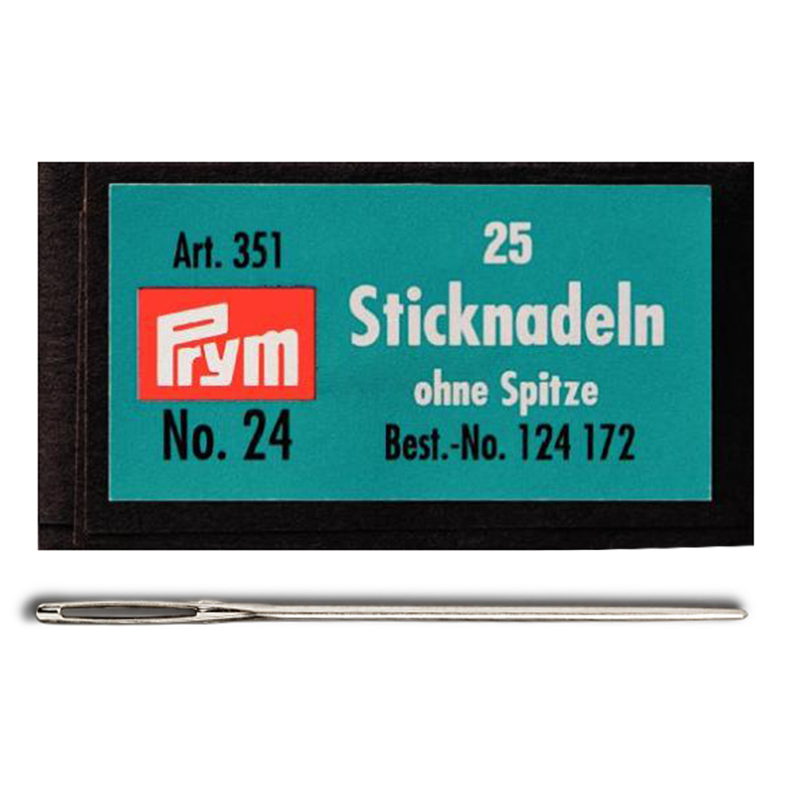 Prym 124172 Borduurnaalden zonder punt staal No.24 zilverkleurig 0,80x37mm - Brief