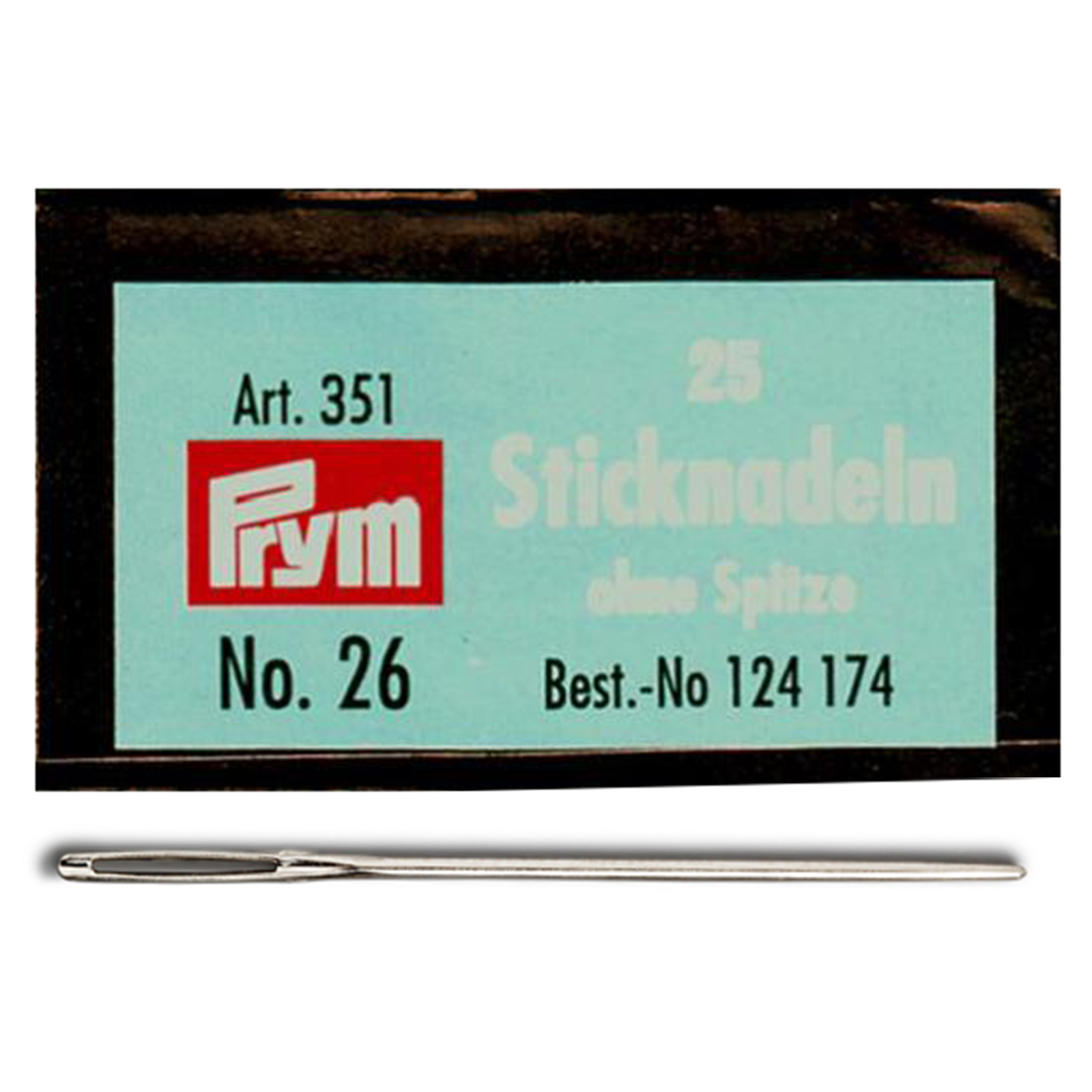 Prym 124174 Borduurnaalden zonder punt staal No.26 zilverkleurig 0,60x34mm - Brief