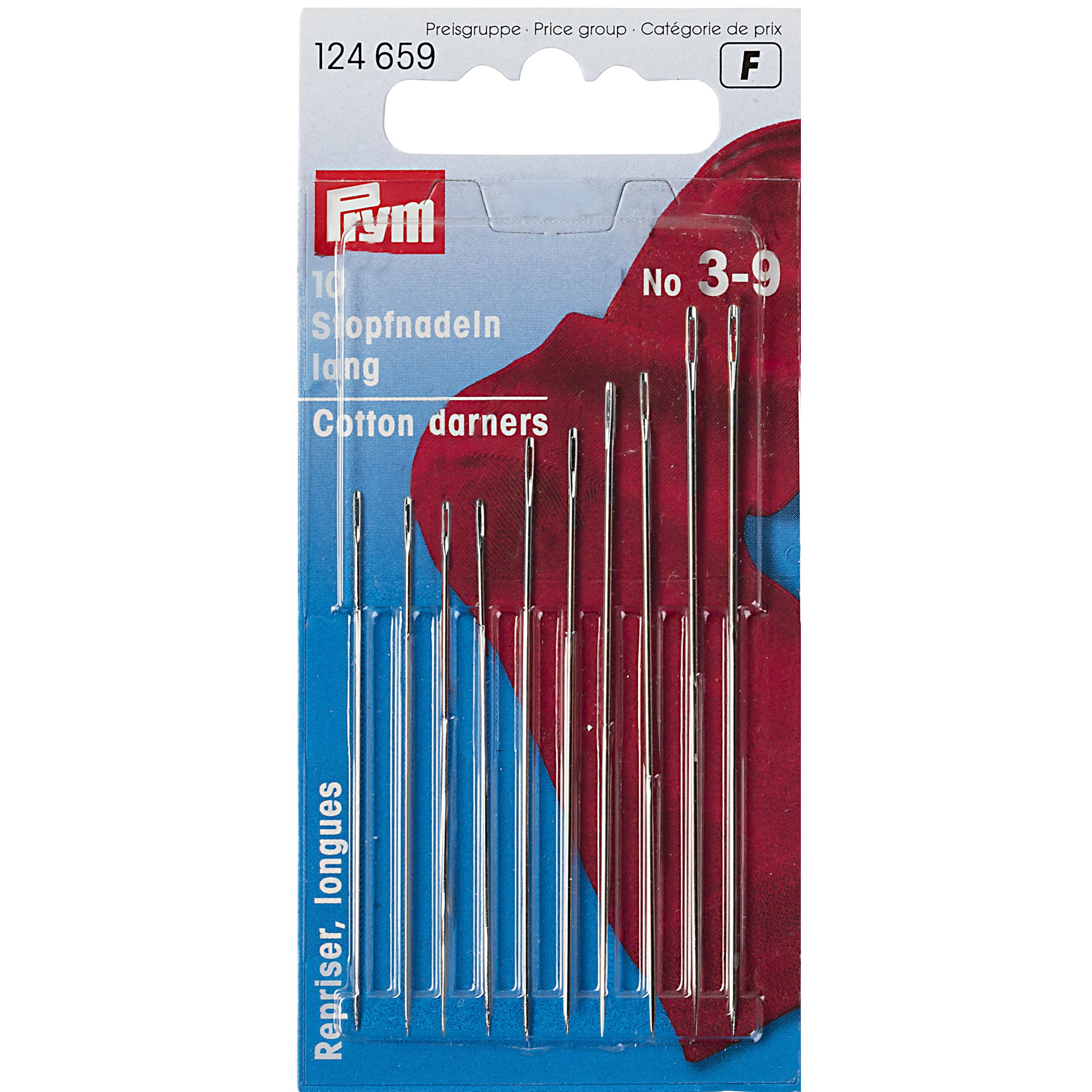 Prym 124659 Stopnaalden lang staal No. 3-9 ass. - Kaart