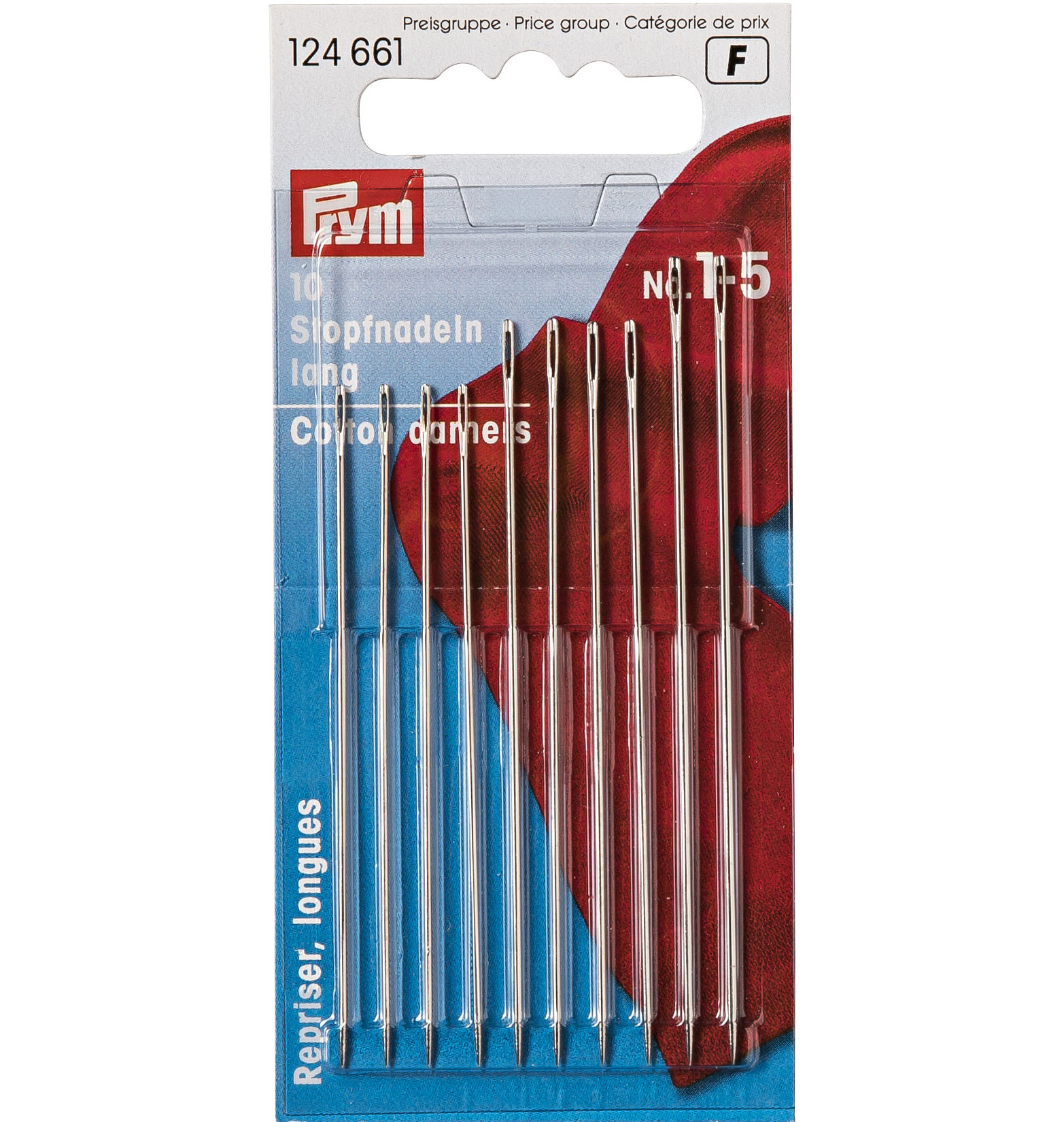 Prym 124661 Stopnaalden lang staal No. 1-5 ass. - Kaart