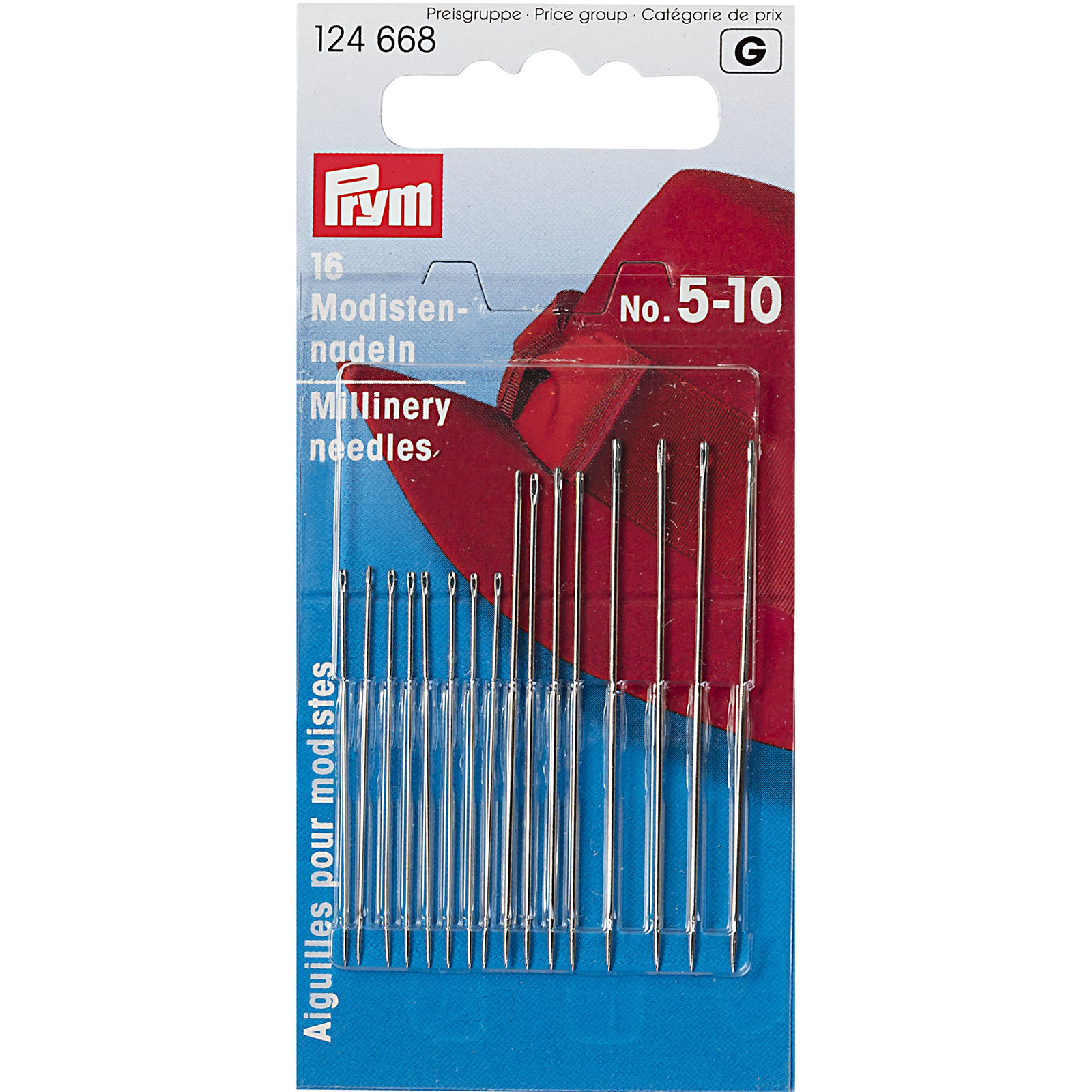 Prym 124668 Modistennaalden staal No. 5-10 ass. - Kaart