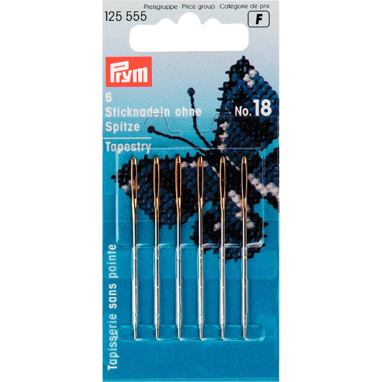 Prym 125555 Borduurnaalden zonder punt staal No. 18 1,20x50mm - Kaart