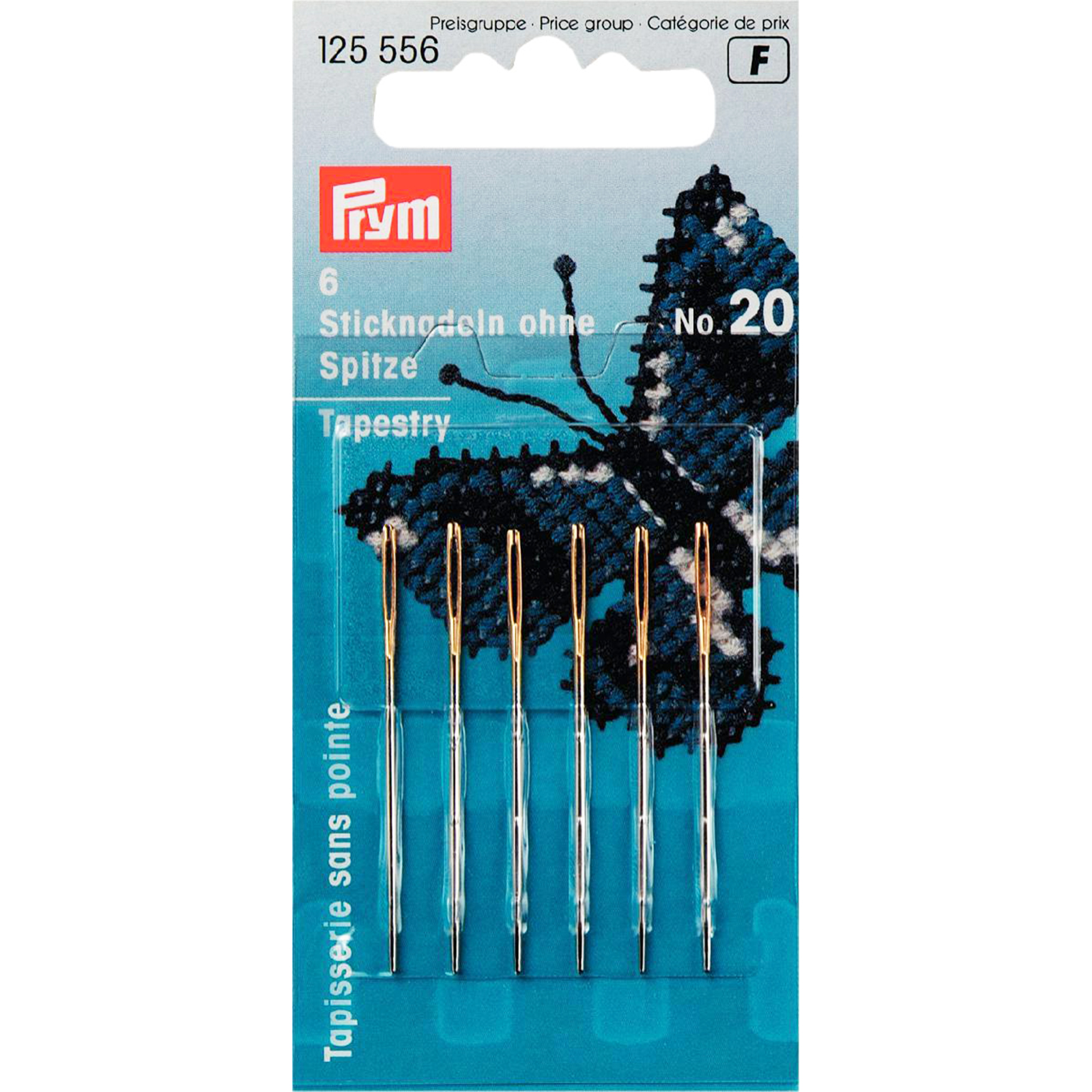 Prym 125556 Borduurnaalden zonder punt staal No. 20 1,00x43mm - Kaart