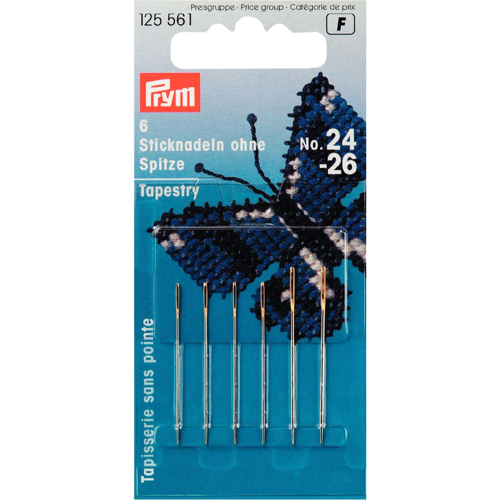 Prym 125561 Borduurnaalden zonder punt staal No. 24-26 ass. - Kaart
