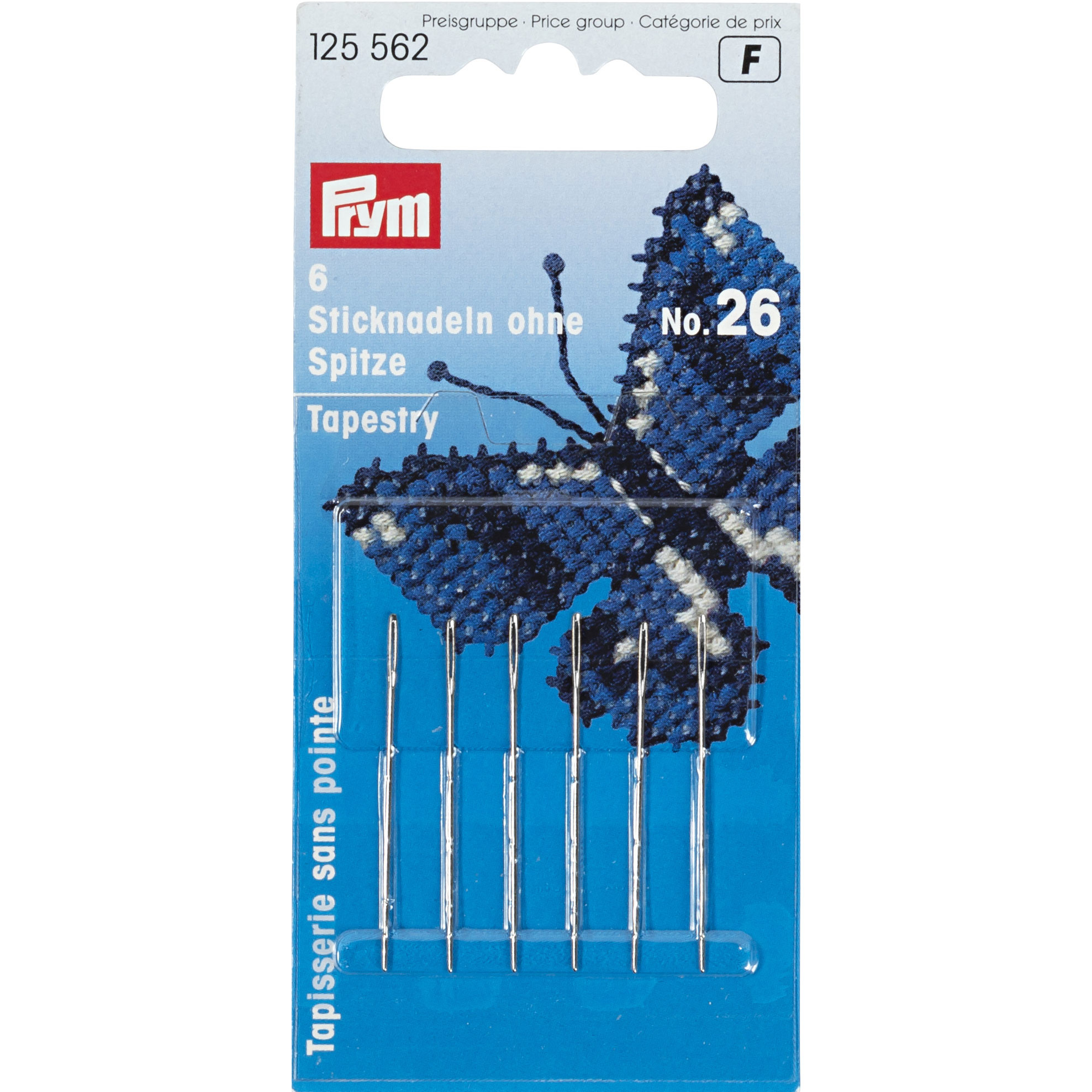 Prym 125562 Borduurnaalden zonder punt staal No. 26 0,60x34mm - Kaart