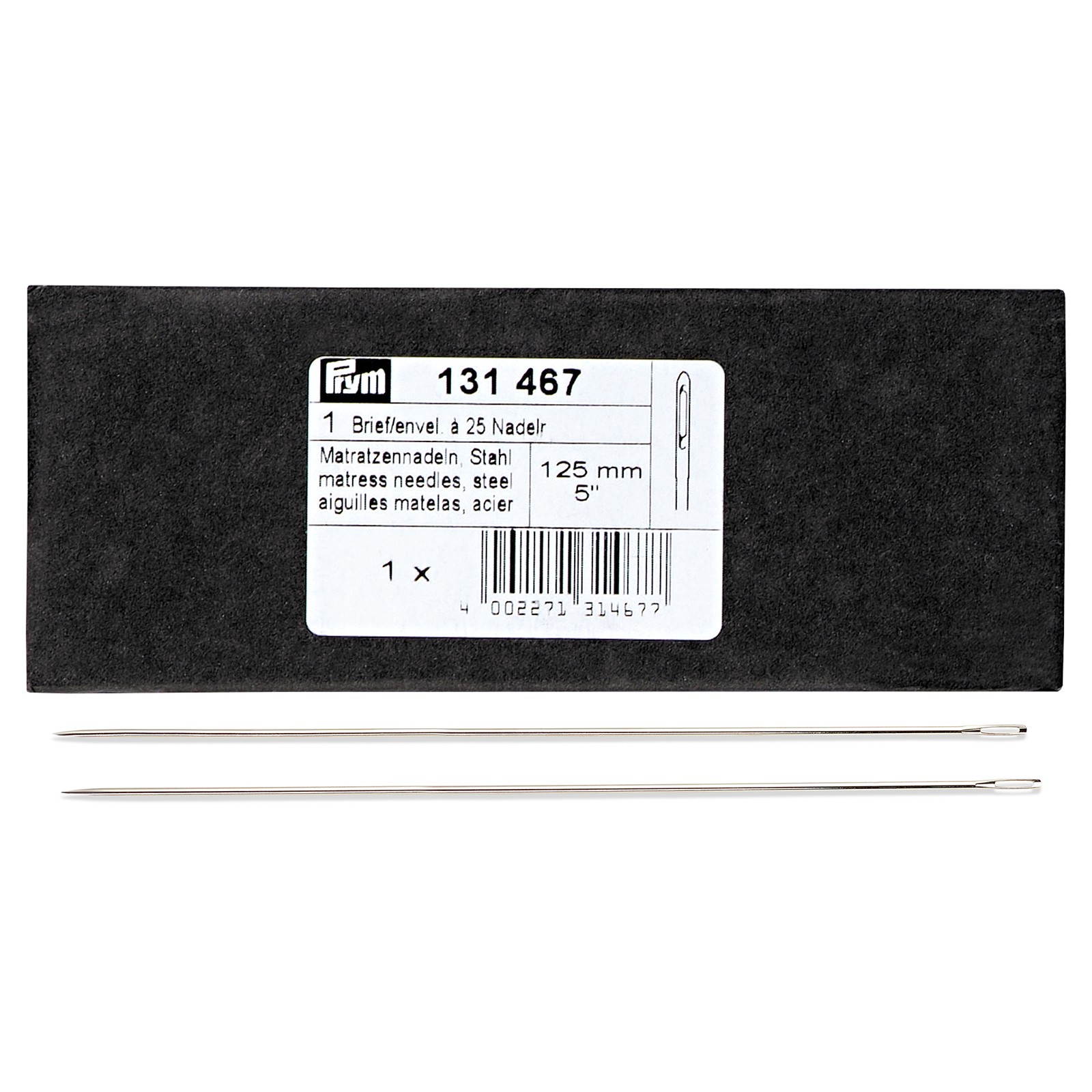 Prym 131467 Matrasnaalden 5'' zilverkleurig 2,00 x 125 mm - Brief