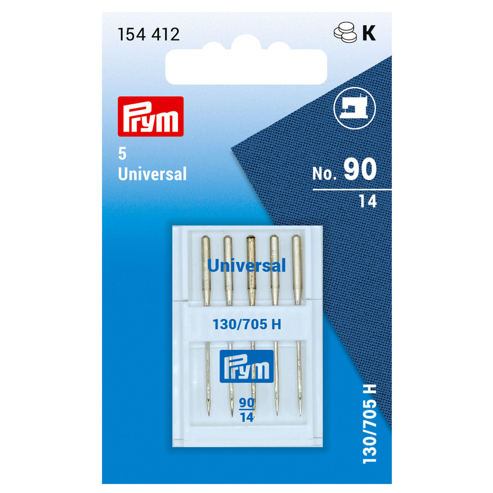 Prym 154412 Naaimachinenaalden Sys. 130/705H Standaard 90 - Kaart