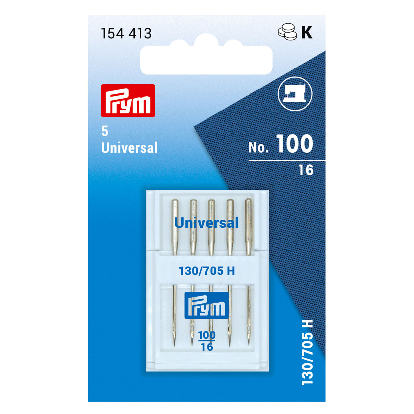 Prym 154413 Naaimachinenaalden Sys. 130/705H Standaard 100 - Kaart