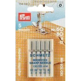 Prym 154940 Naaimachinenaalden Sys. 130/705H-M MICROTEXTIEL 60-80 - Kaart