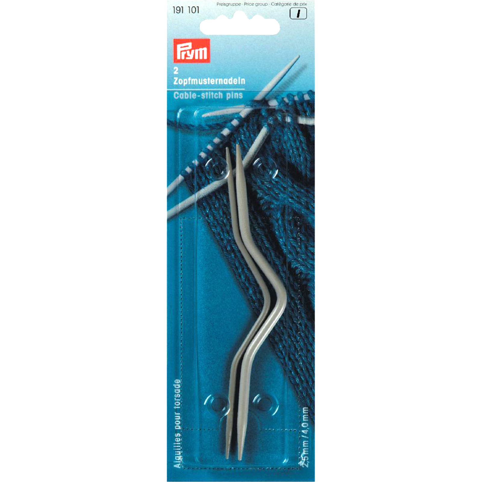 Prym 191101 Kabelnaalden gebogen ALU 2,50 + 4,00 mm grijs - Kaart