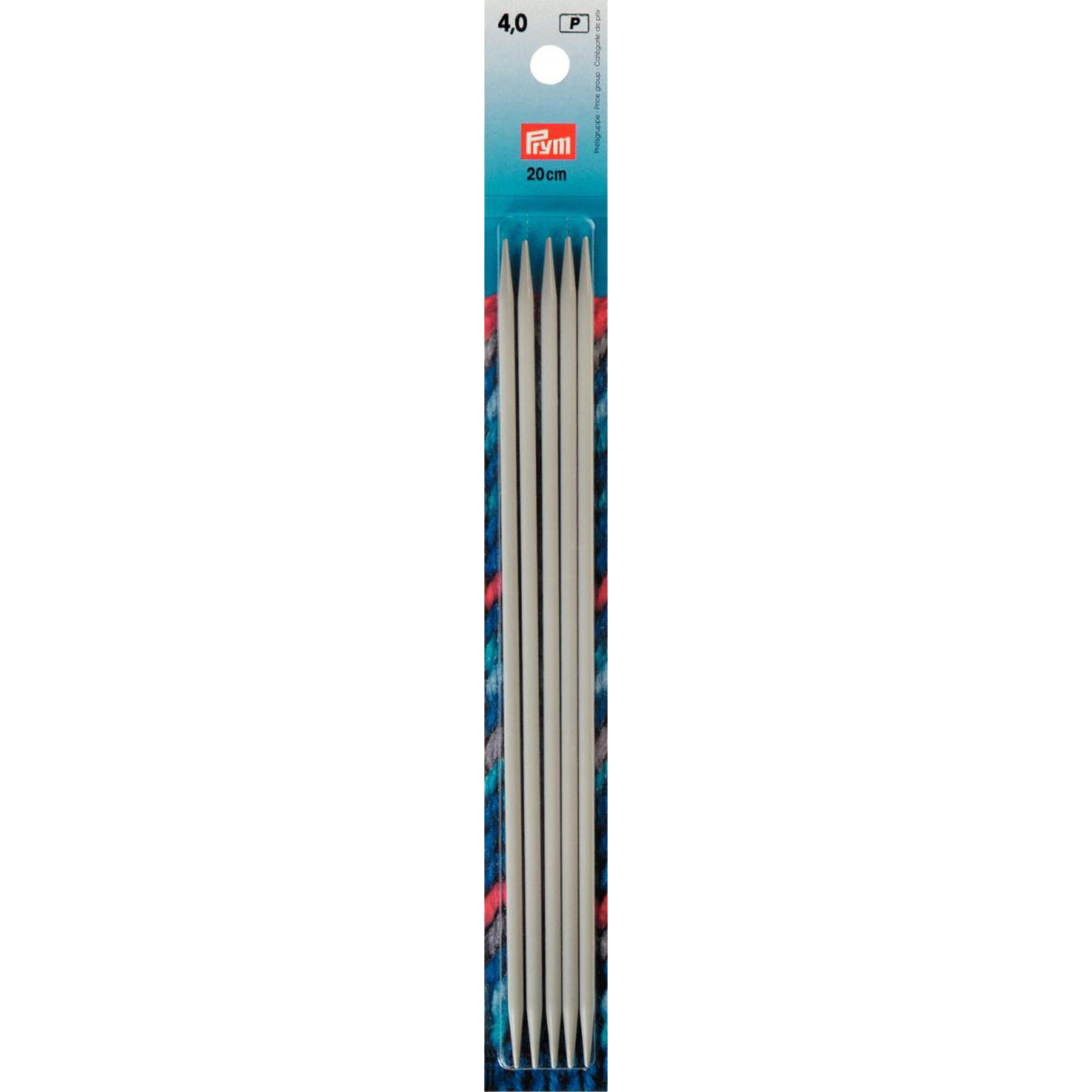 Prym 191492 Kousen- en handschoenbreinaalden ALU 20 cm 4,00 mm grijs - Kaart