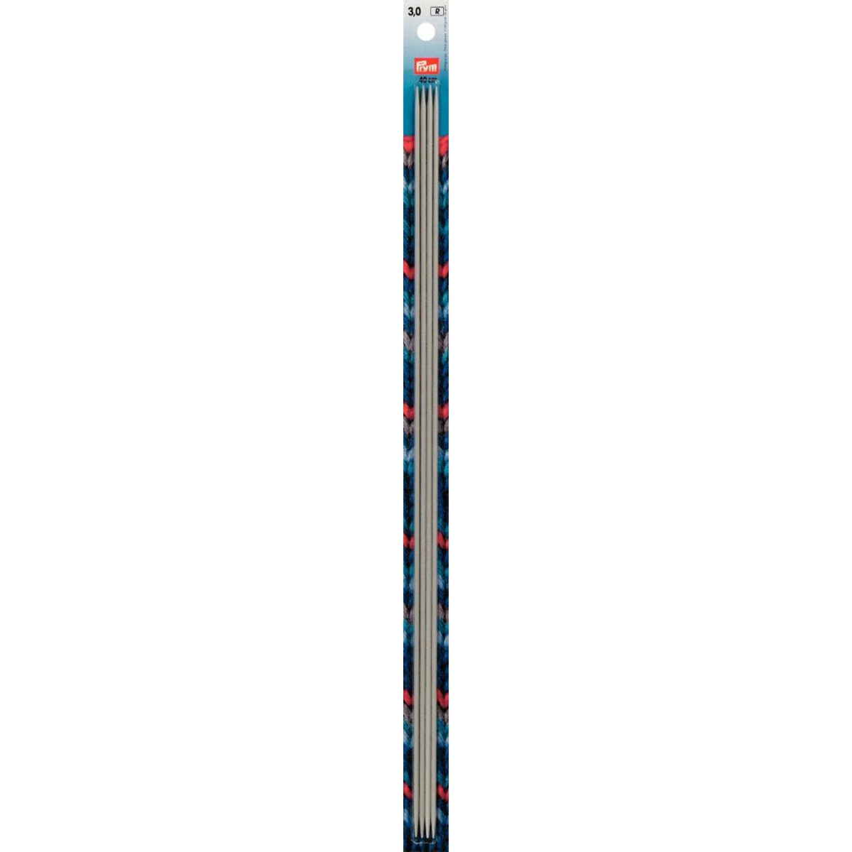 Prym 191551 Kousen- en handschoenbreinaalden ALU 40 cm 3,00 mm grijs - Kaart