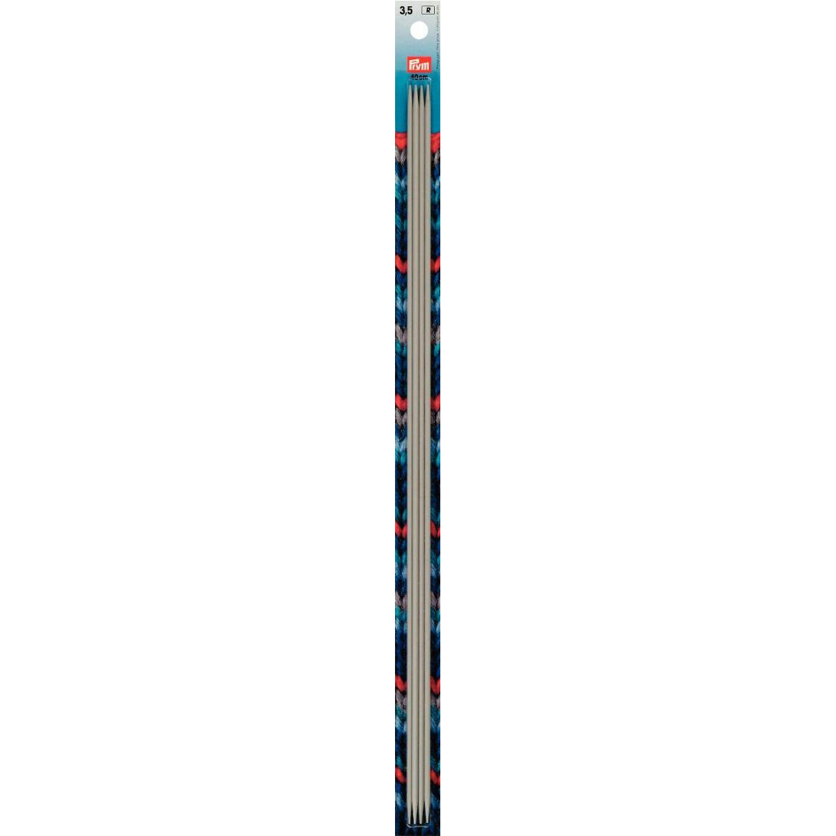 Prym 191552 Kousen- en handschoenbreinaalden ALU 40 cm 3,50 mm grijs - Kaart