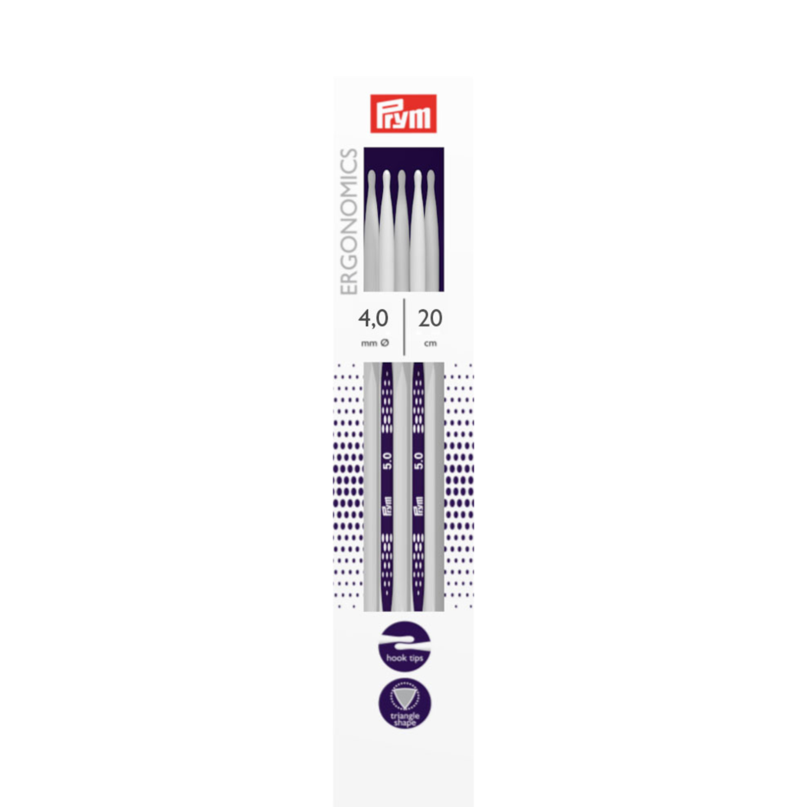 Prym 194204 Kousenbreinaalden ergonomisch 20 cm 4,00 mm - Kaart