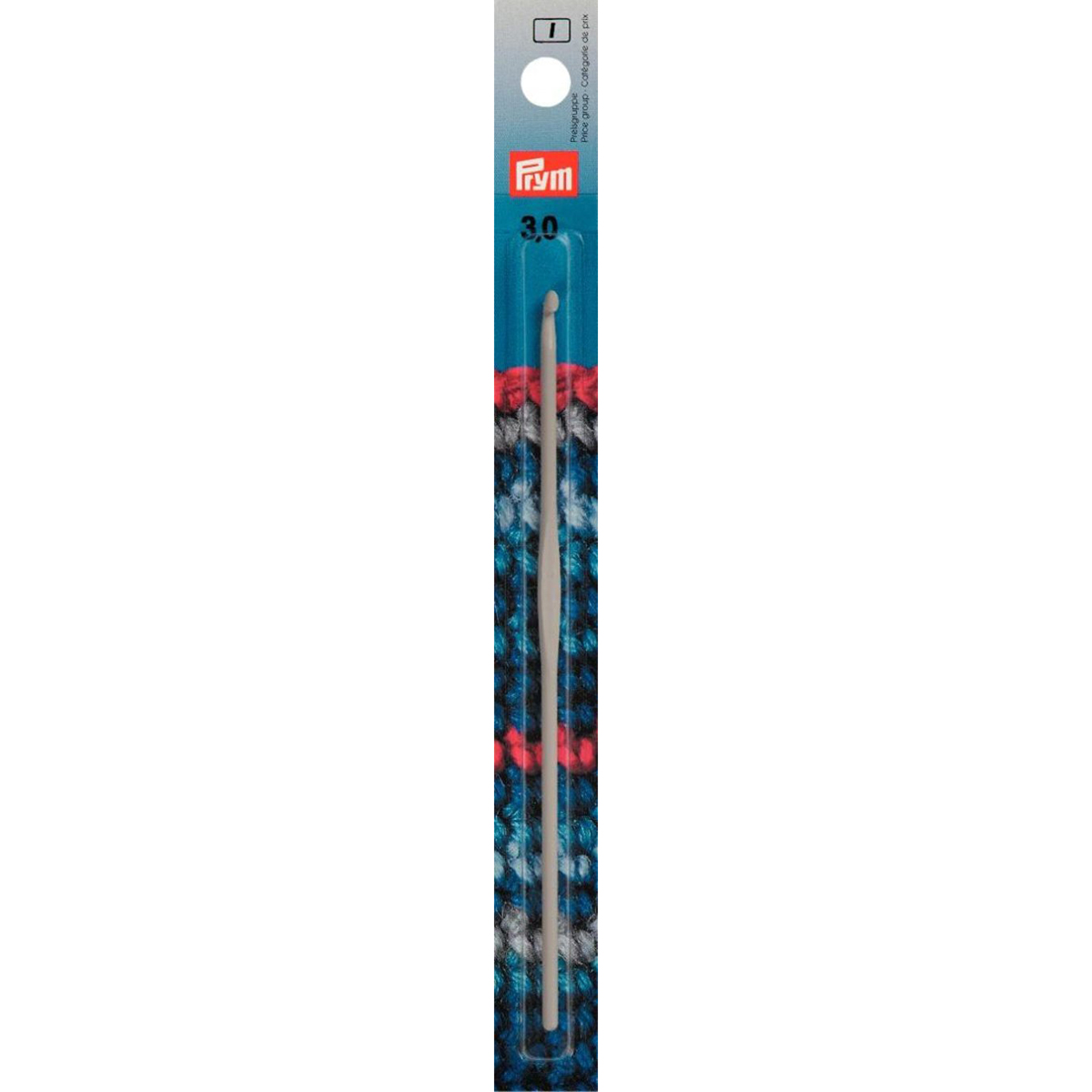 Prym 195137 Wolhaaknaald met duimsteun ALU grijs 14 cm 3,00 mm - Kaart
