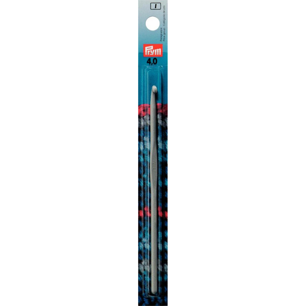 Prym 195139 Wolhaaknaald met duimsteun ALU grijs 14 cm 4,00 mm - Kaart