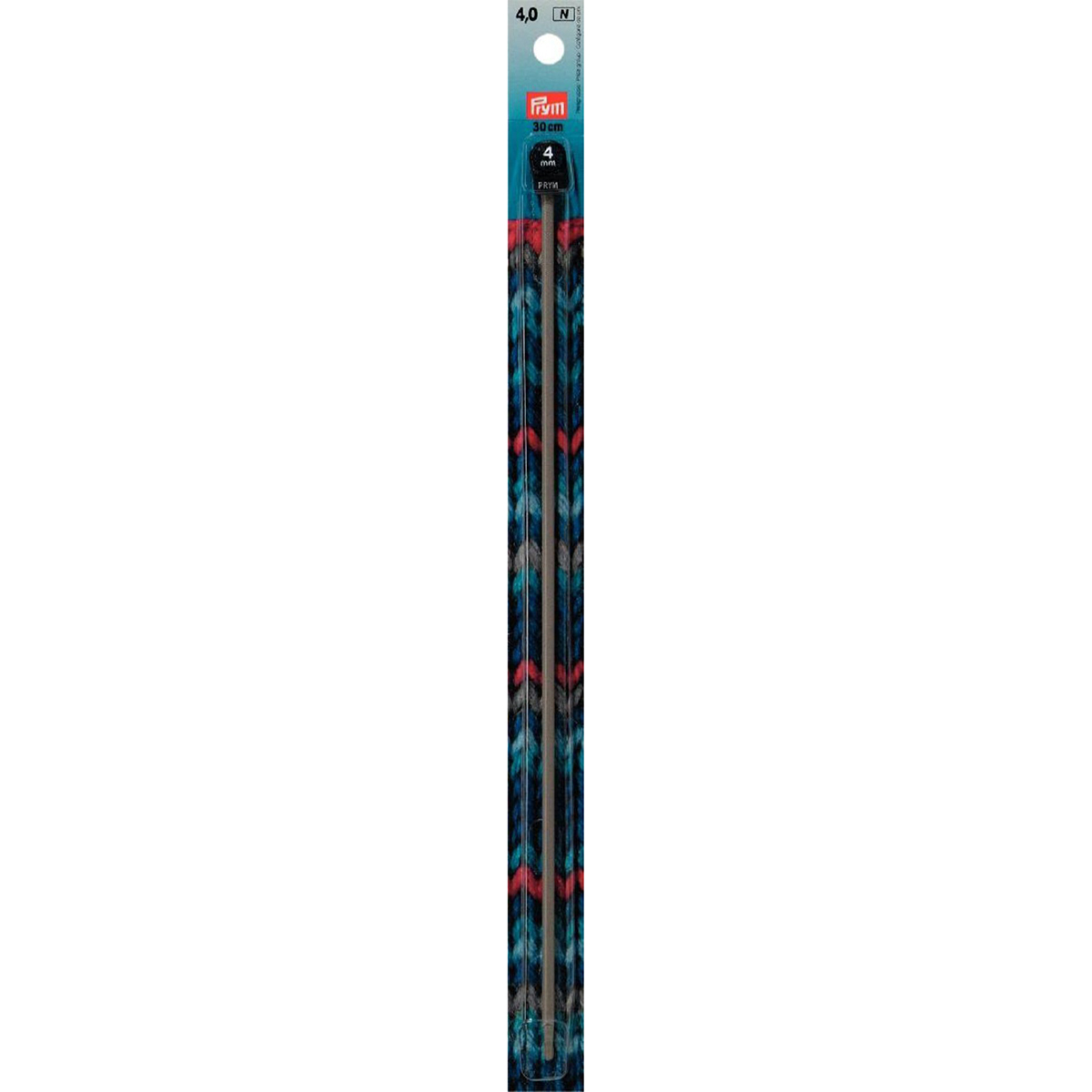 Prym 195217 Tunesische wolhaaknaald ALU grijs 30 cm 4,00 mm - Kaart