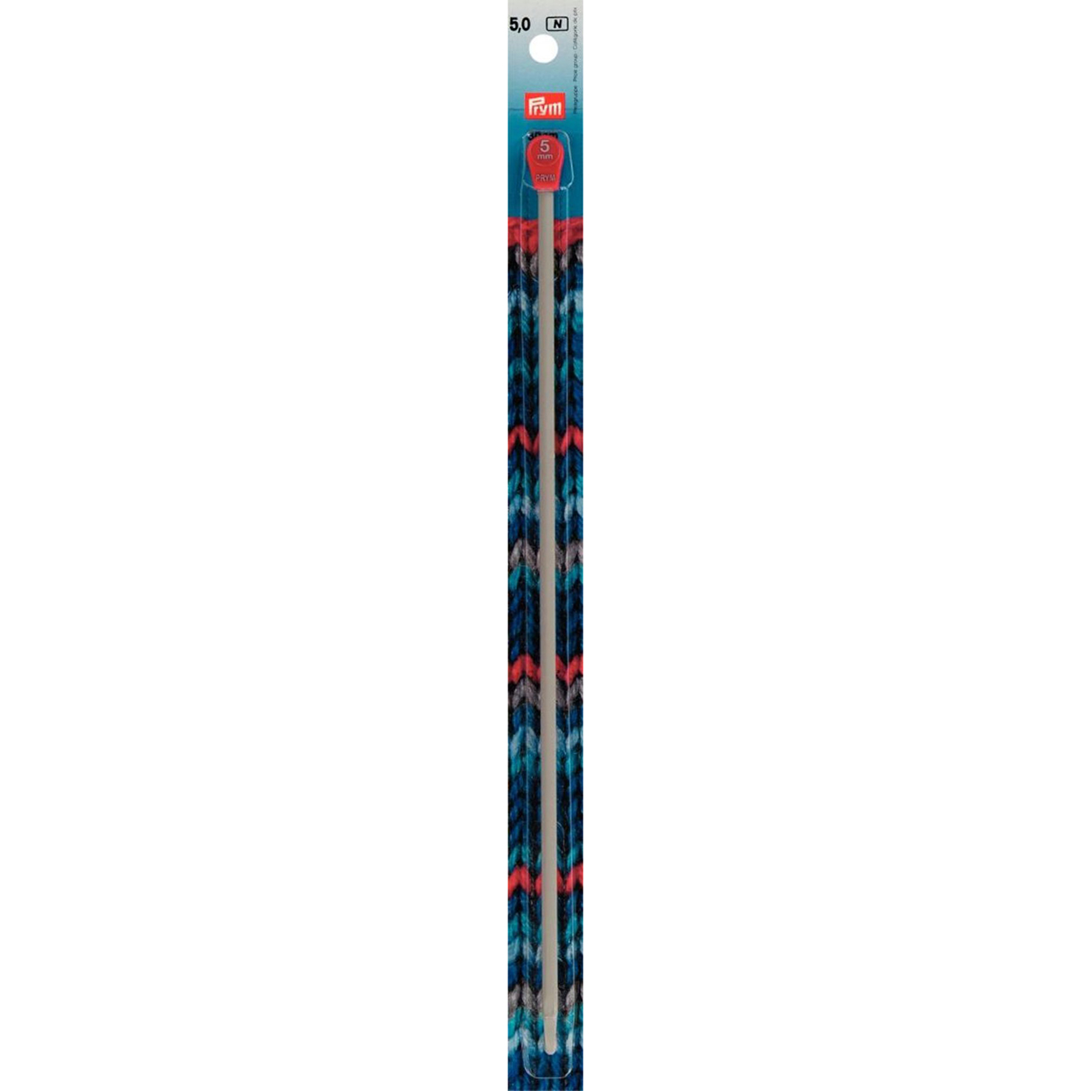 Prym 195219 Tunesische wolhaaknaald ALU grijs 30 cm 5,00 mm - Kaart